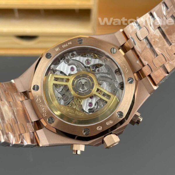 Audemars Piguet Royal Oak Chronograph 41mm rose gold bracelet replica on wrist