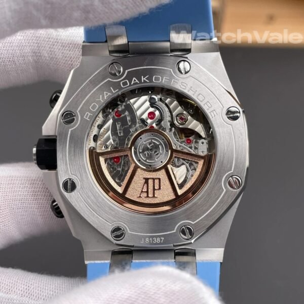 Audemars Piguet Royal Oak Offshore 42mm blue rubber strap replica on wrist