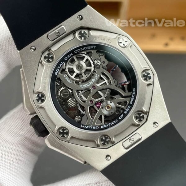 Audemars Piguet Royal Oak Concept Tourbillon 42mm black rubber strap replica on wrist
