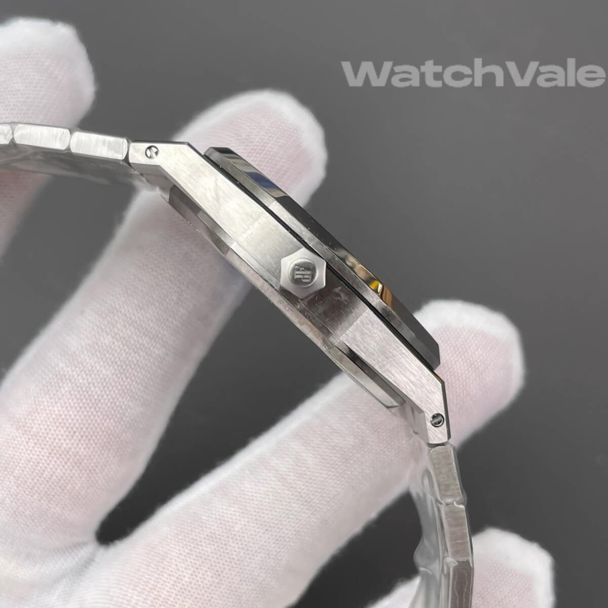 Slate grey skeleton dial double balance wheel Audemars Piguet Royal Oak replica watch