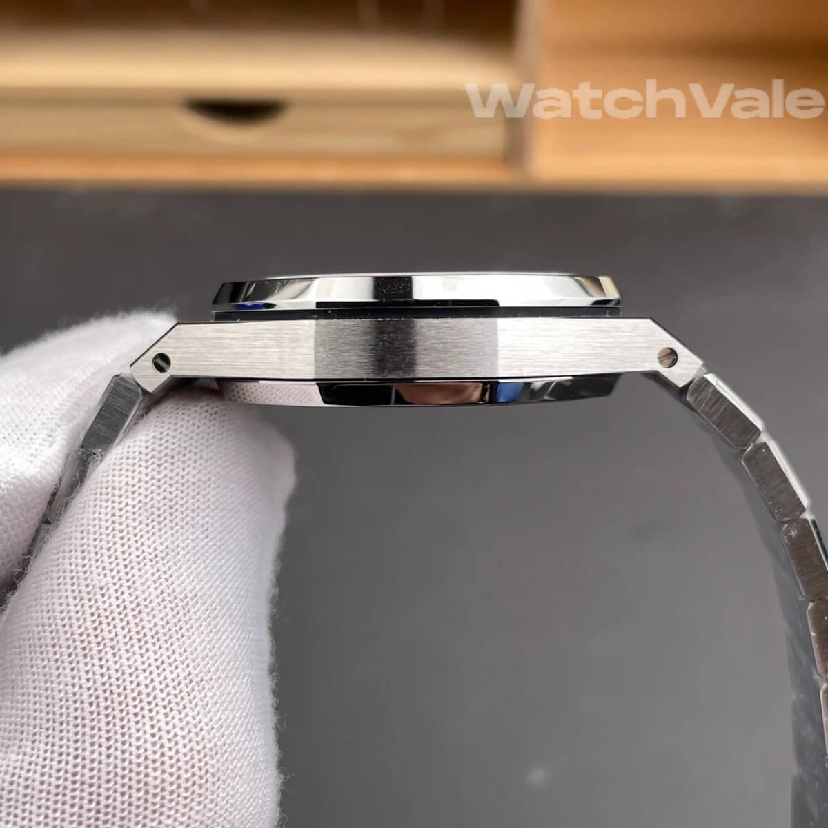 Blue-grey Grande Tapisserie dial diamond bezel Audemars Piguet Royal Oak replica watch