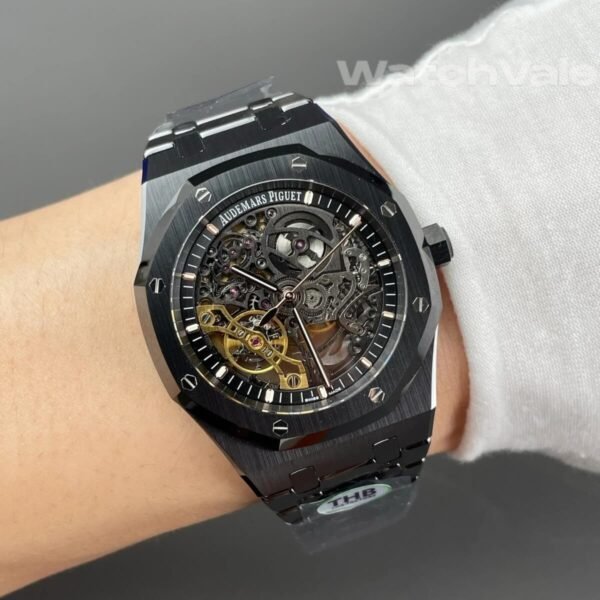 Audemars Piguet Royal Oak flying tourbillon white gold hour markers replica watch