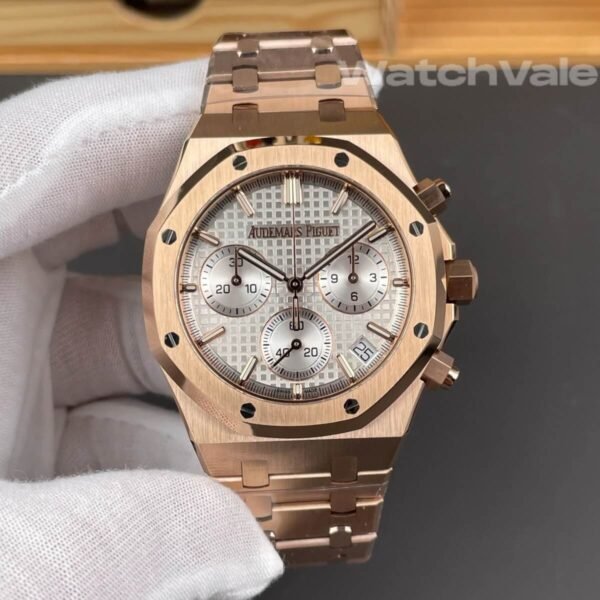 Audemars Piguet Royal Oak Chronograph rose gold hour markers replica watch