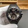 Audemars Piguet Royal Oak Concept Middle East black rubber strap replica on wrist