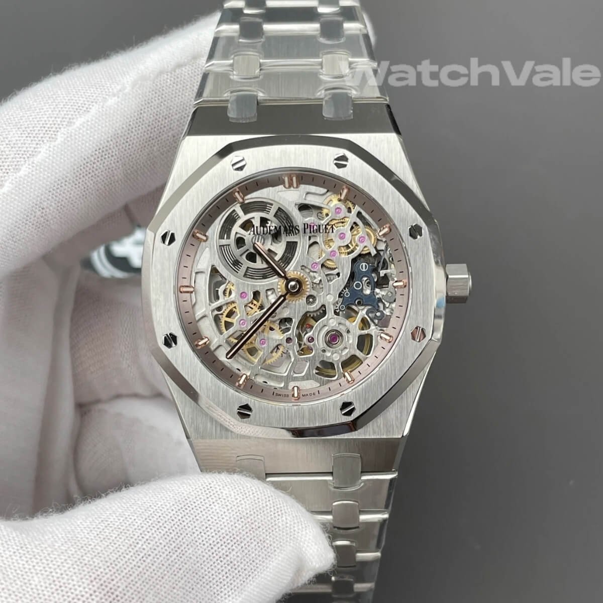 Audemars Piguet Royal Oak Double Balance Wheel stainless steel bracelet detail replica