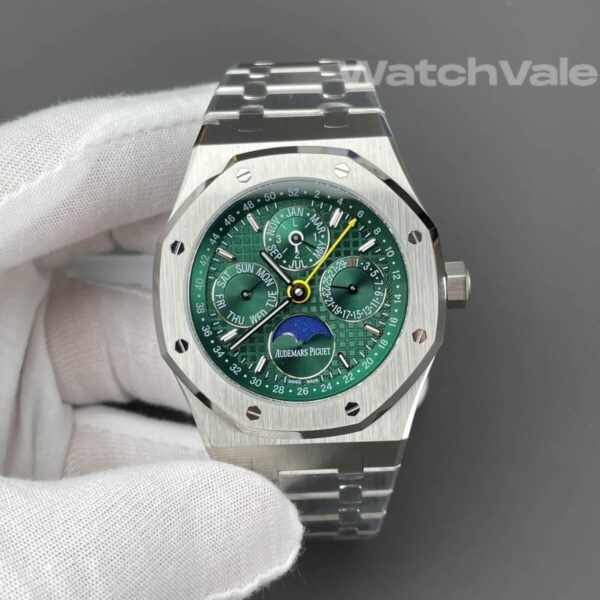 Green Grande Tapisserie dial moonphase Audemars Piguet Royal Oak replica watch