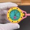 Audemars Piguet x Swatch Royal Pop OTG ROZ SSX03J100N bezel side view replica