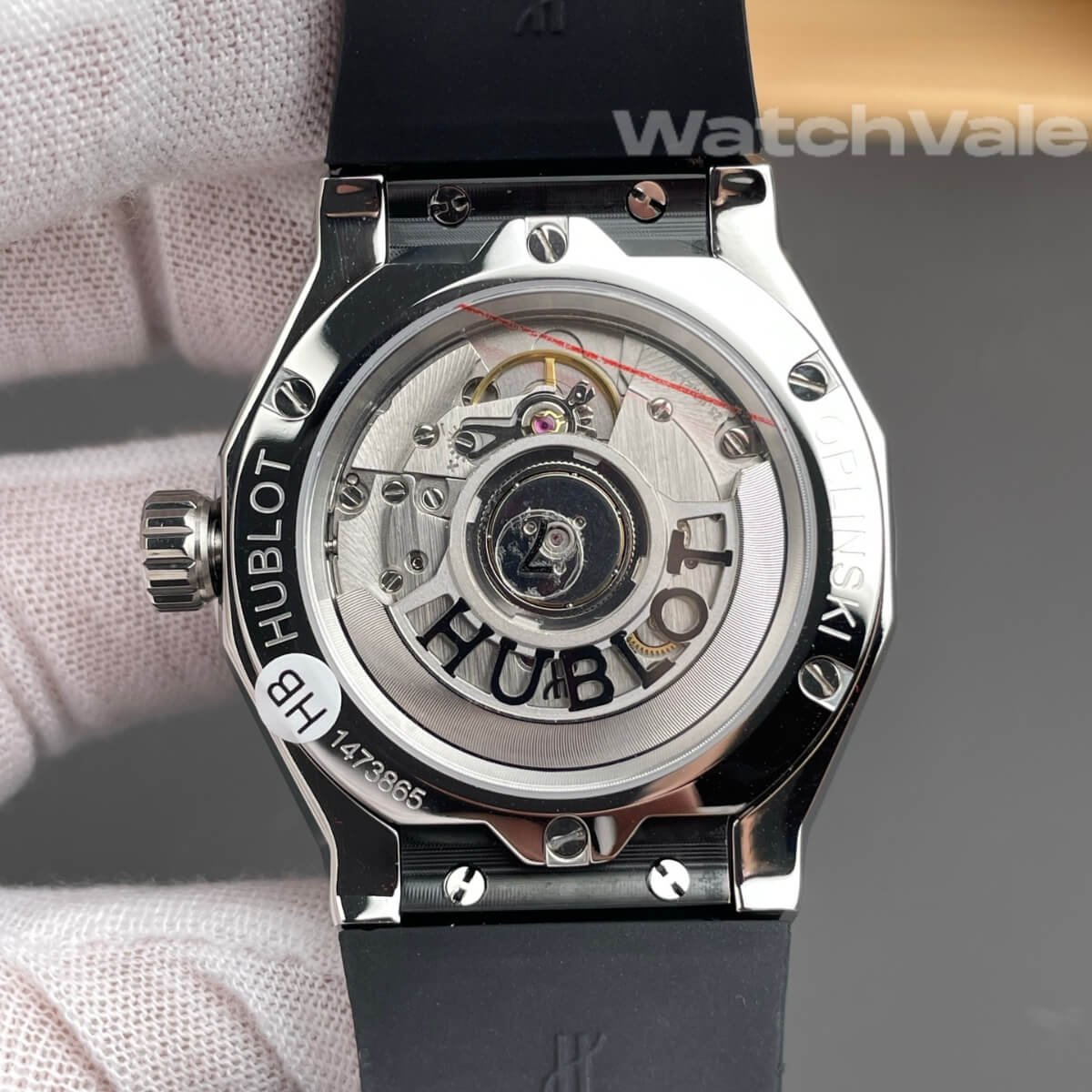 Hublot Classic Fusion Orlinski black rubber strap detail replica