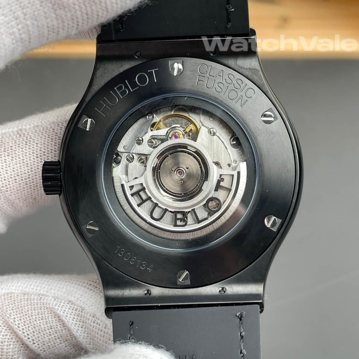 Hublot Classic Fusion Skull black alligator strap detail replica