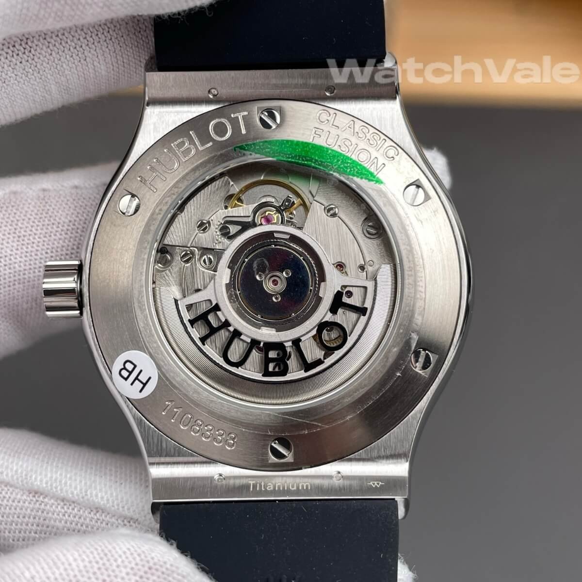 Hublot Classic Fusion Titanium black dial close-up replica watch