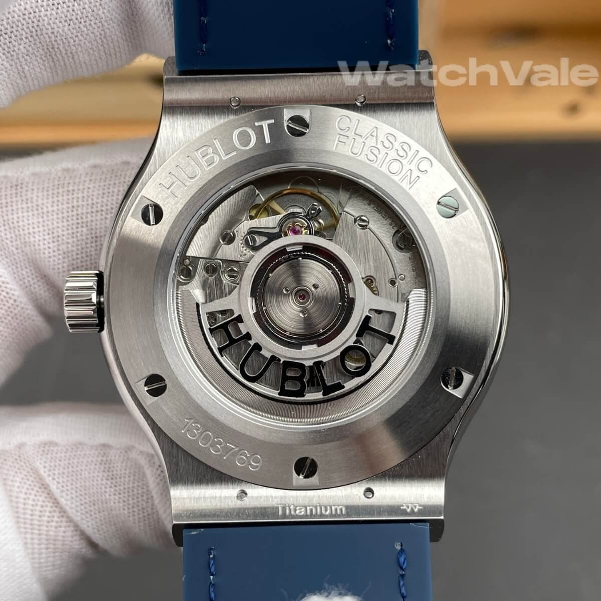 Hublot Classic Fusion blue dial baton hour markers replica watch