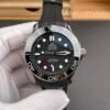 Omega Seamaster Diver 300M black aluminum bezel close-up replica watch