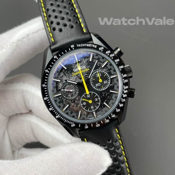 Omega Speedmaster Apollo 8 skeleton dial close-up replica watch