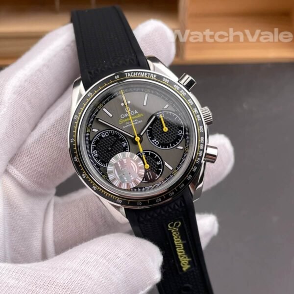 Omega Speedmaster Racing tachymeter bezel side view replica