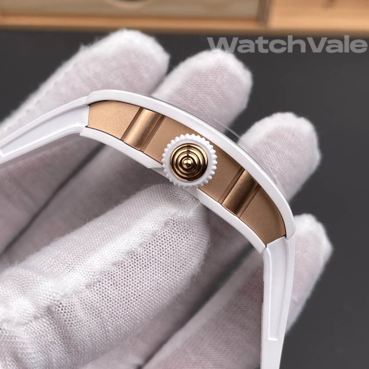 Richard Mille RM 07-01 white rubber strap detail replica