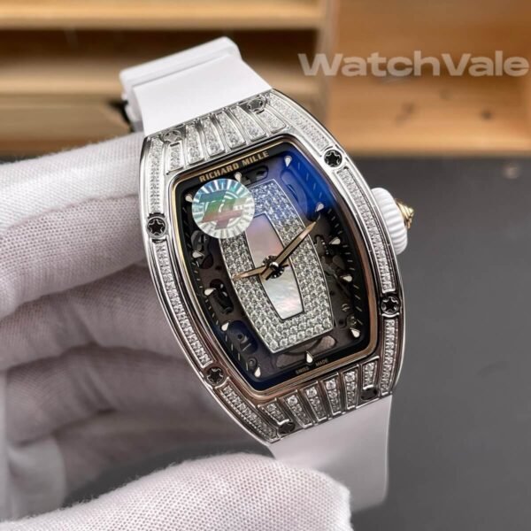 Mother-of-pearl dial Richard Mille RM 07-01 white gold replica watch