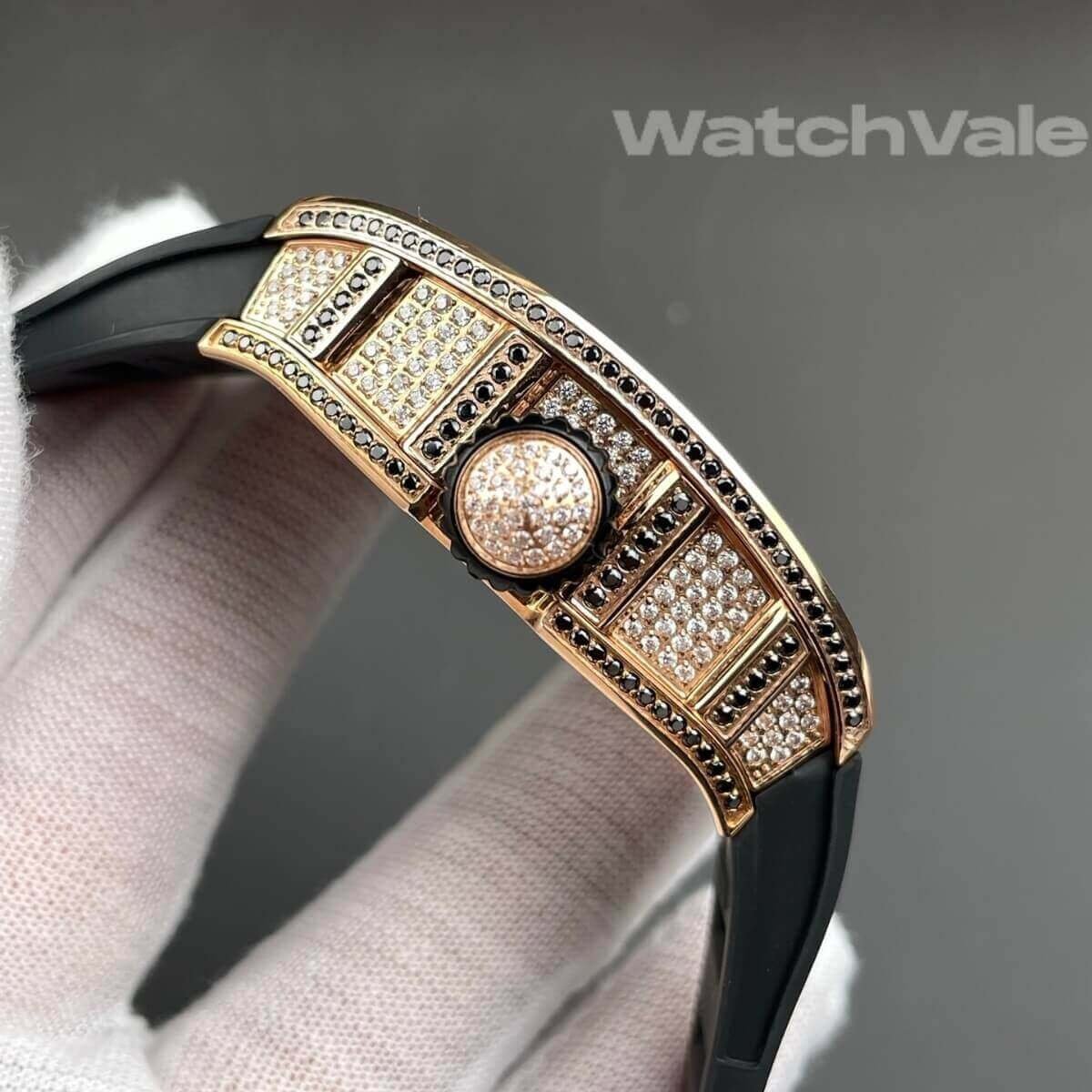 Richard Mille RM 26-01 Panda black rubber strap detail replica