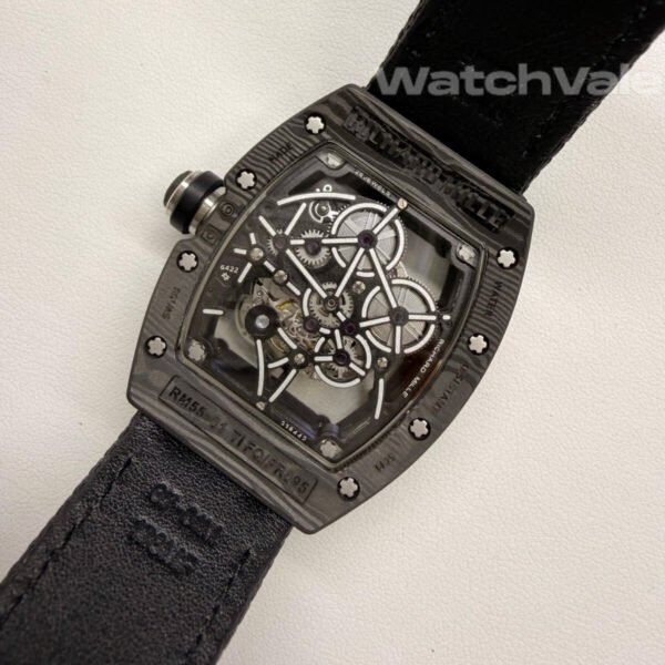 Skeletonized dial Richard Mille RM 55-01 black replica watch