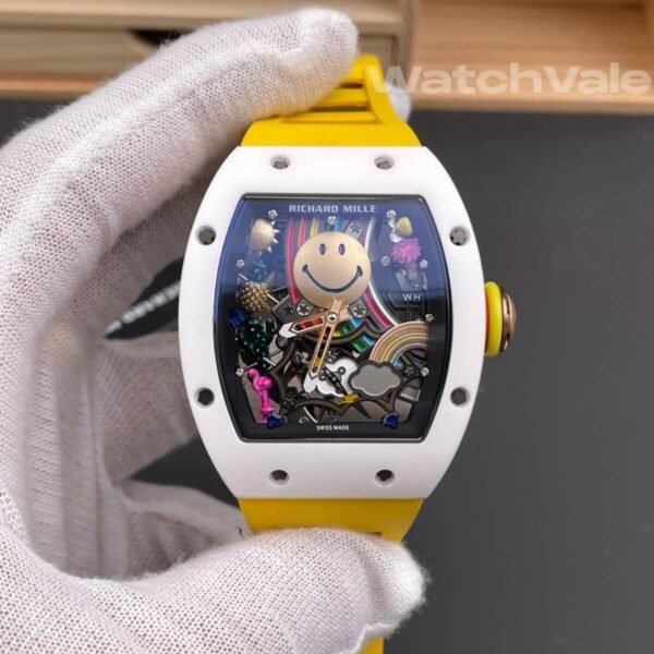 Richard Mille RM 88 Smiley skeleton dial close-up replica watch