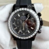 Rolex Daytona TBR-Style baguette diamond dial close-up replica watch