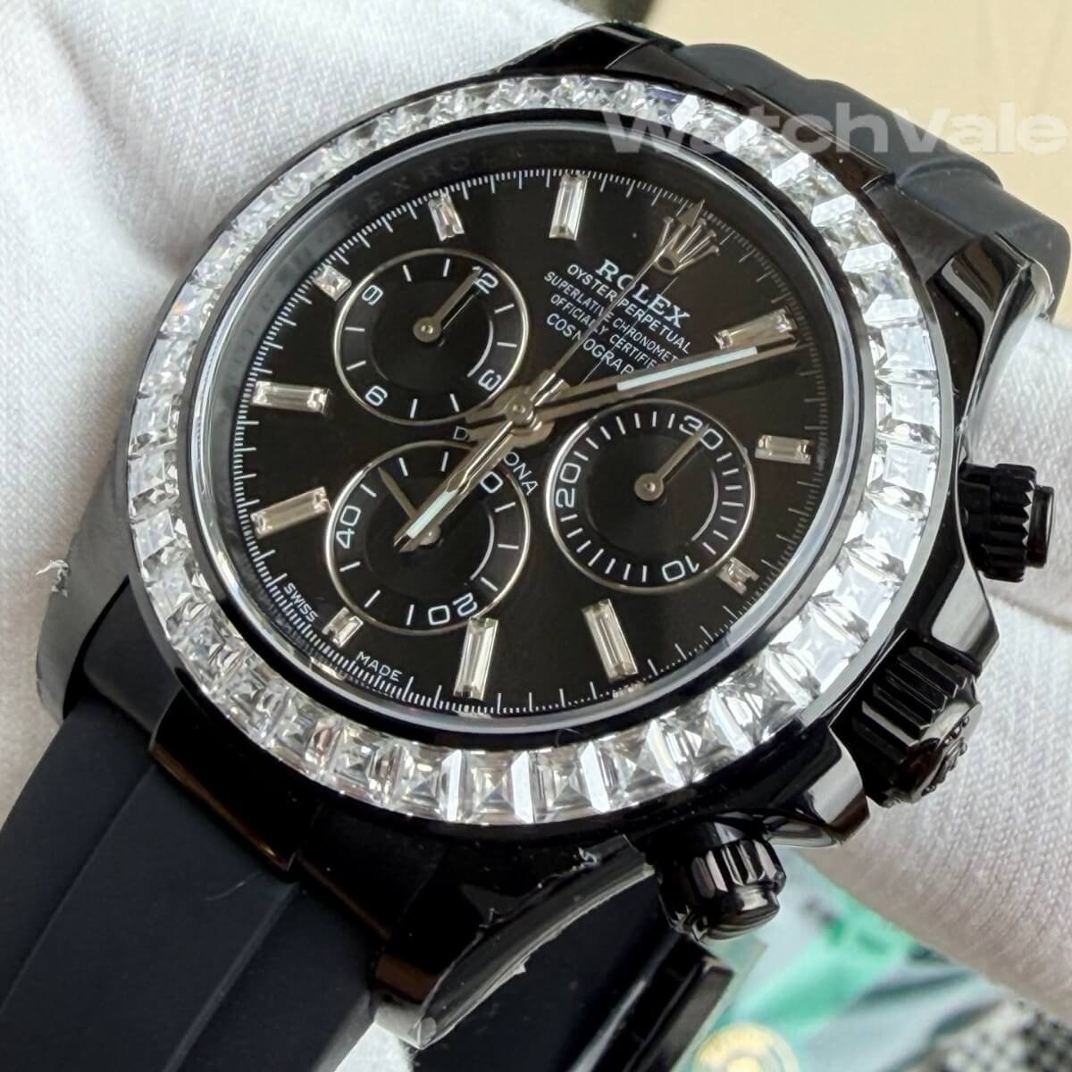 Rolex Cosmograph Daytona 116599TBR-Style Black DLC replica on wrist