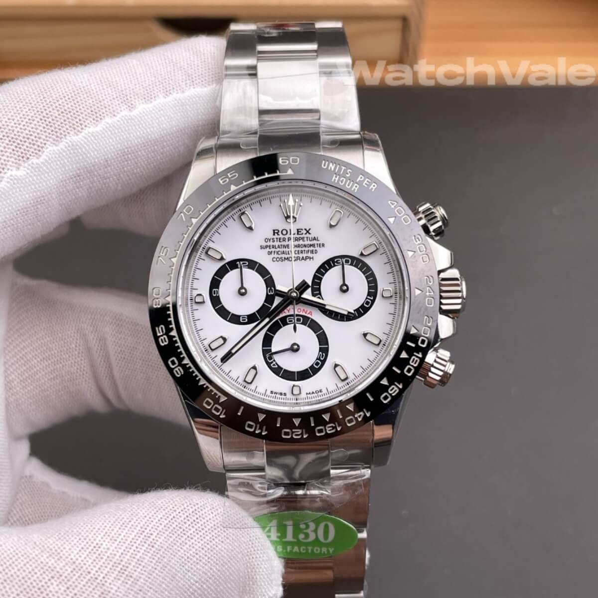 Rolex Daytona 126500LN-0001 Panda dial close-up replica watch