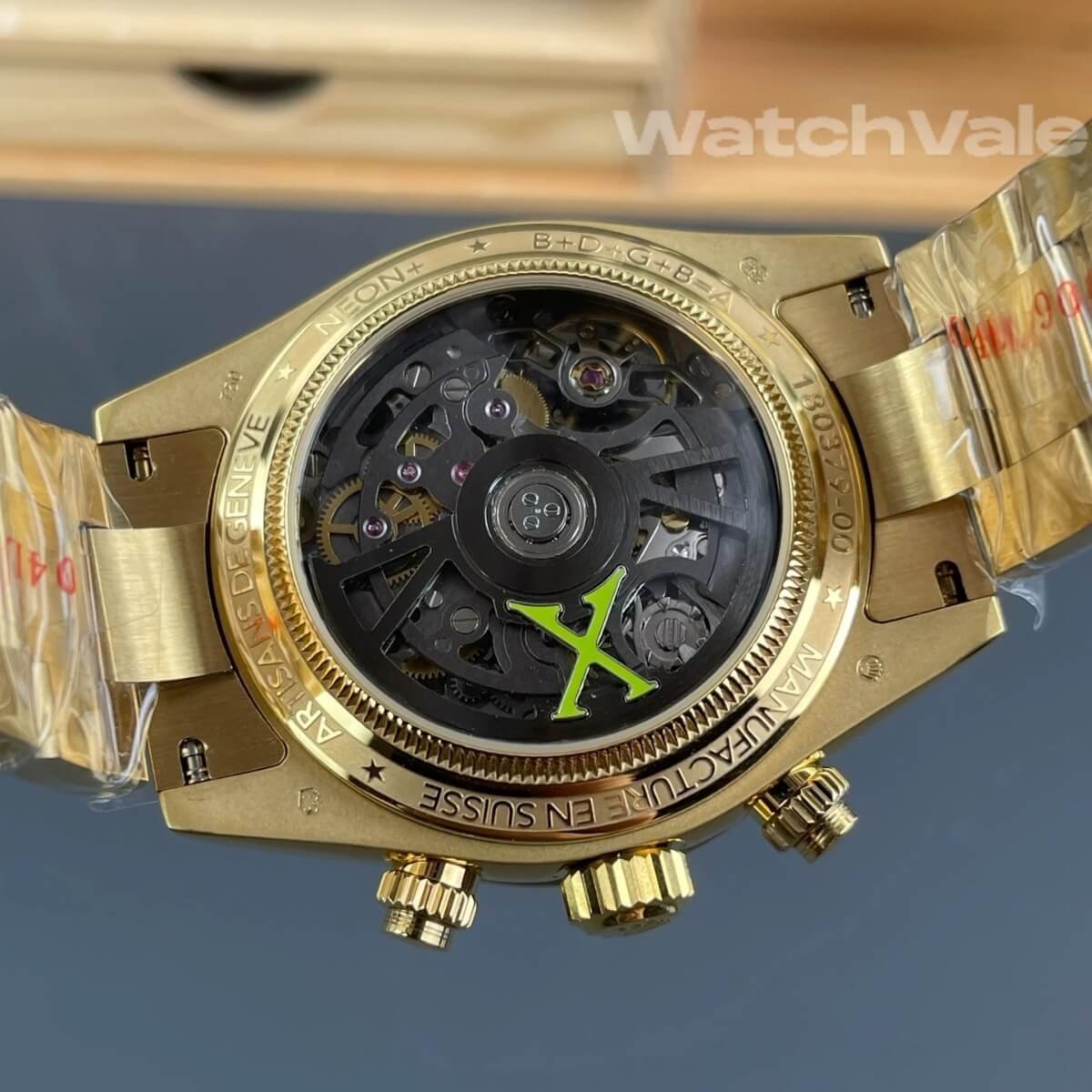 White luminous sapphire dial Rolex Daytona Neon replica watch