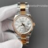 Rolex Datejust palm motif dial close-up replica watch