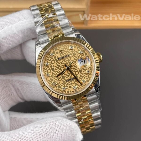 Rolex Datejust 126333 fluted bezel side view replica
