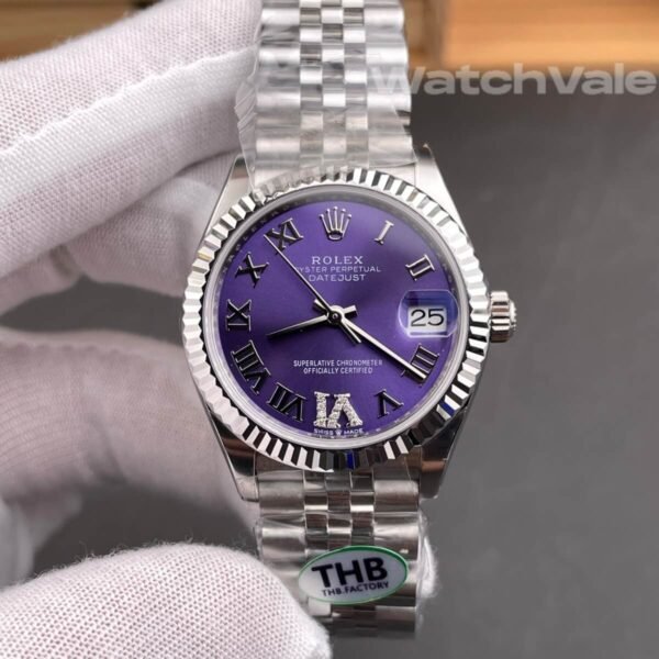 Rolex Datejust 36 126234-0063 aubergine diamond dial super clone replica