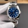 Rolex Datejust 126300 blue sunray dial smooth bezel replica watch