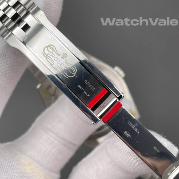 Rolex Datejust Azzurro blue dial close-up replica watch