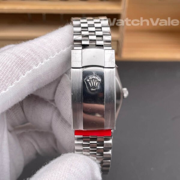 Rolex Datejust 41 White Rolesor fluted bezel silver dial replica