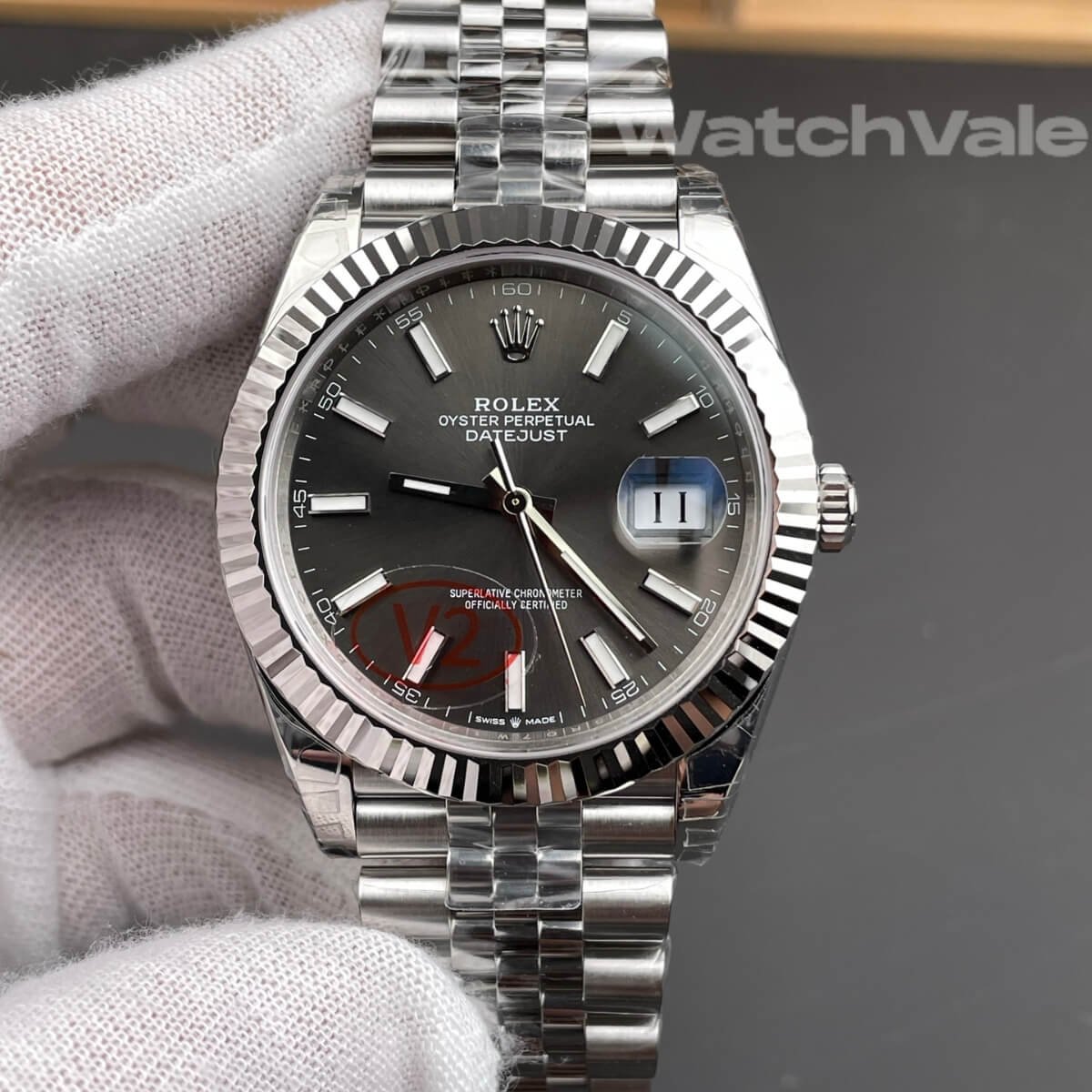 Rolex Datejust 126334 slate sunray dial Jubilee bracelet replica watch
