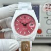 Rolex Datejust AET REMOULD pink dial close-up replica watch