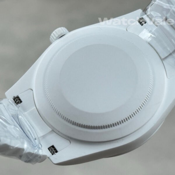 Rolex Datejust 126334-Style white ceramic replica watch back view