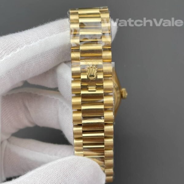 Rolex Day-Date baguette diamond hour markers replica watch