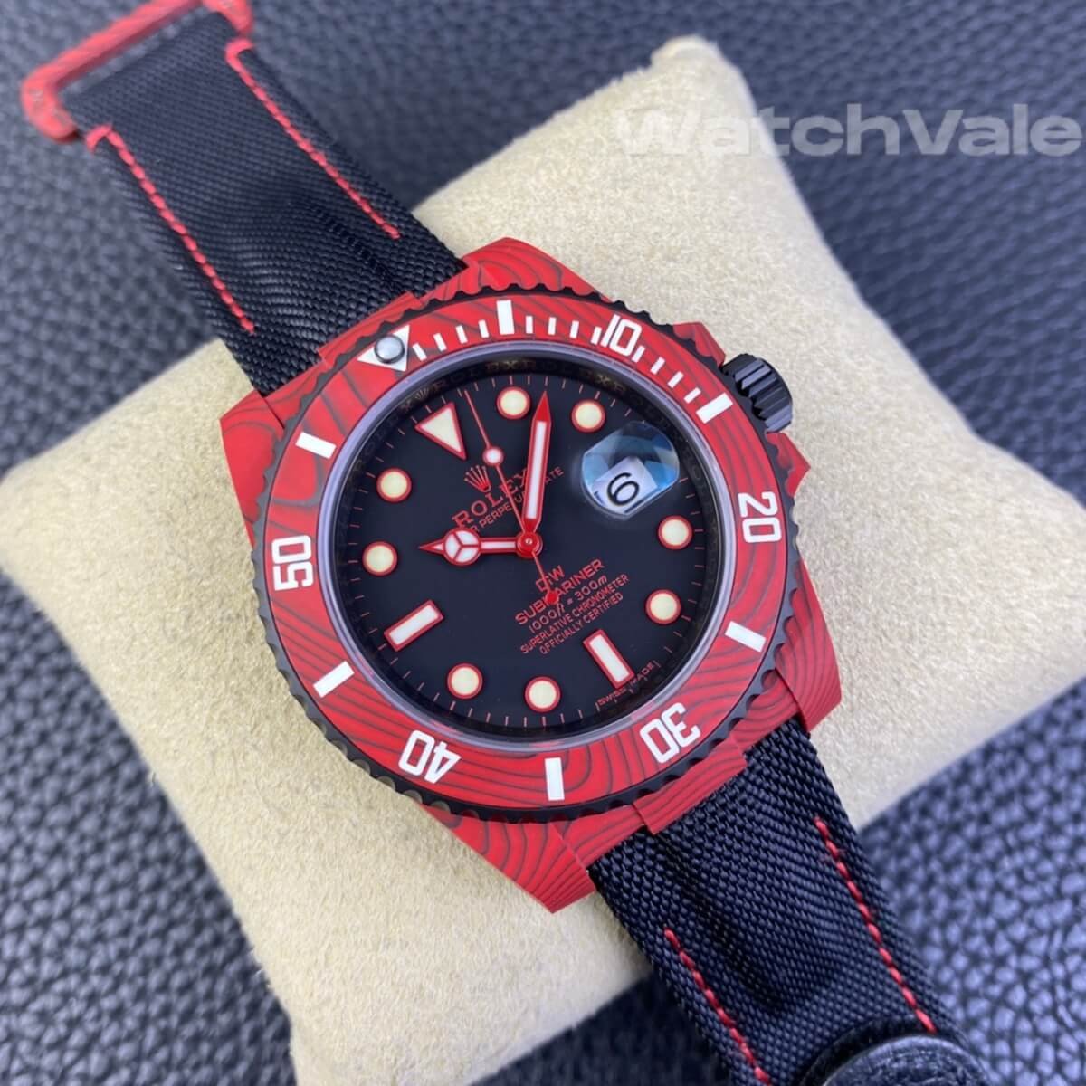Rolex Submariner Date 116610 DIW forged carbon replica on wrist