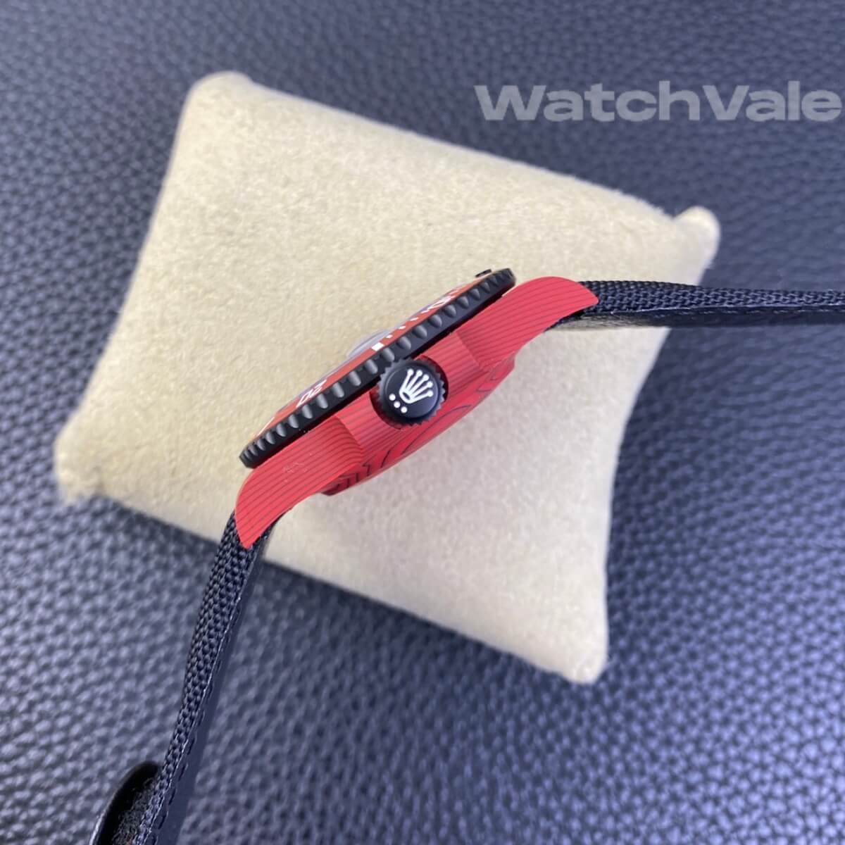 Forged carbon case red black dial Rolex Submariner DIW replica watch