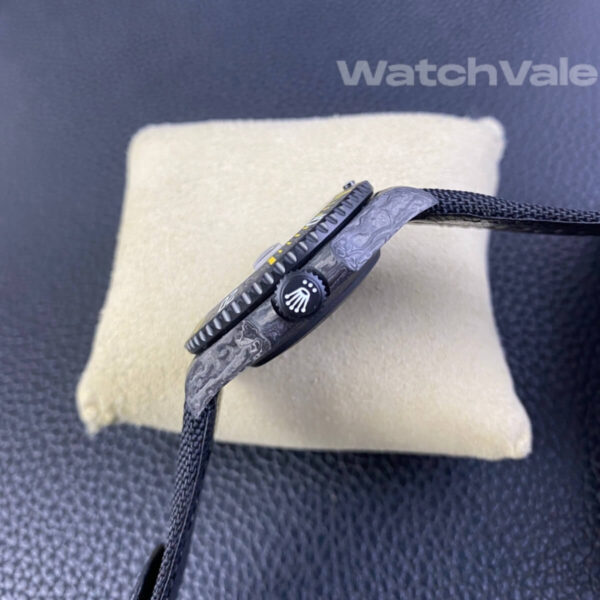 Forged carbon case yellow accents Rolex Submariner DIW replica watch