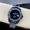 Rolex Submariner DIW Stealth carbon bezel close-up replica watch