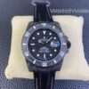 Rolex Submariner Date 116610LN-Style DIW black fabric strap replica on wrist