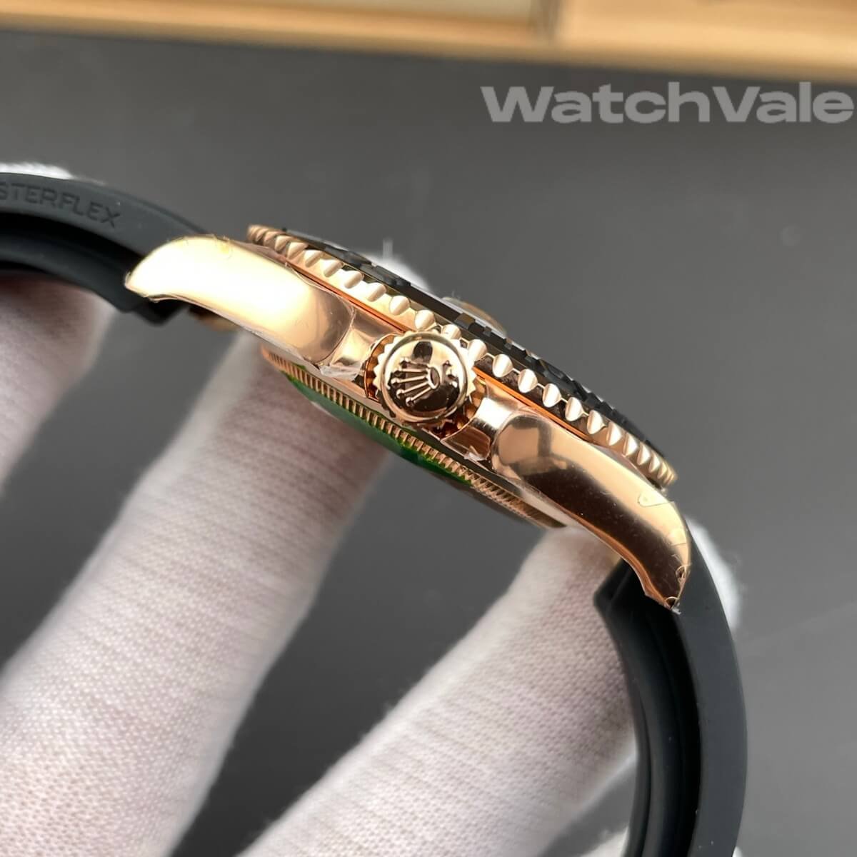 Rolex 126655 Yacht-Master Everose Gold black Oysterflex replica