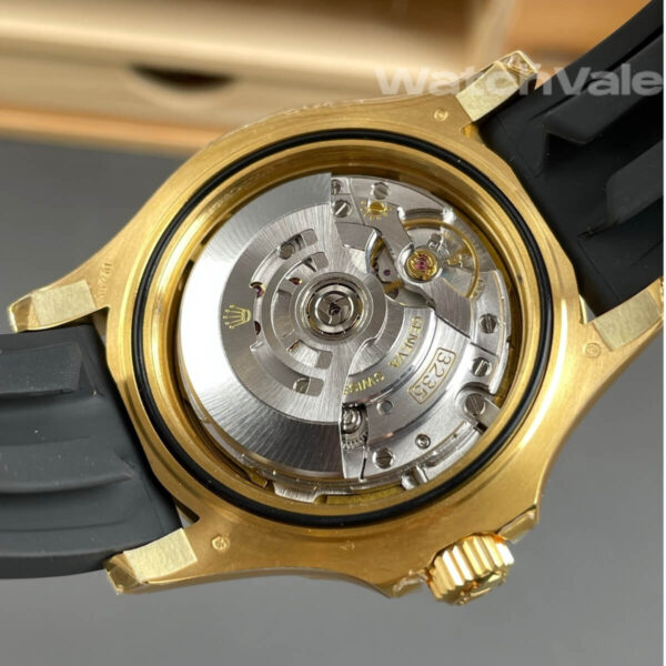 Black ceramic bezel Rolex Yacht-Master yellow gold replica watch