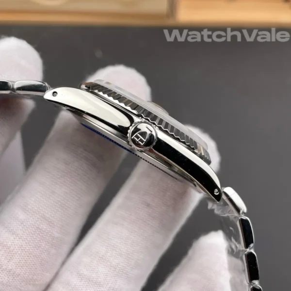 Tudor Prince Date+Day 76214 stainless steel bracelet replica on wrist