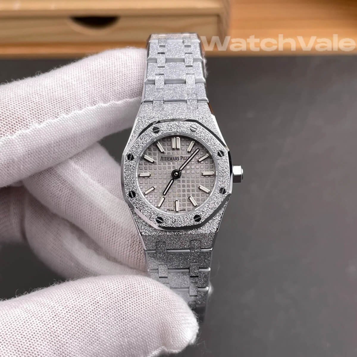 Audemars Piguet Royal Oak Mini white gold hour markers replica watch