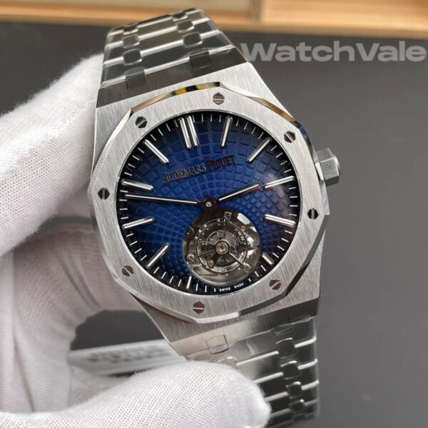 Audemars Piguet Royal Oak Tourbillon Extra-Thin 26510ST blue dial best replica