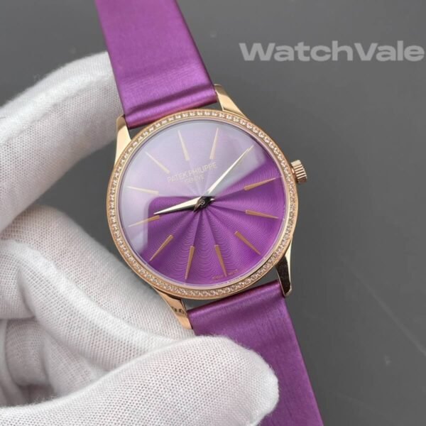 Patek Philippe Calatrava 4997/200R-001 purple dial diamond bezel 1:1 super clone
