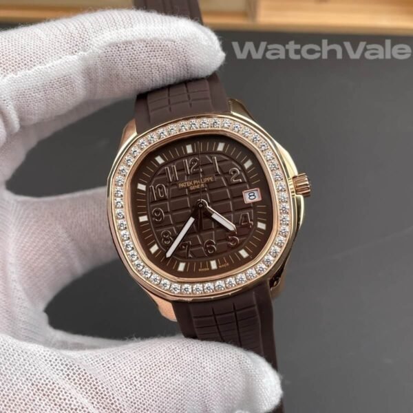 Patek Philippe Aquanaut Luce 5268/200R-010 brown dial diamond bezel 1:1 super clone