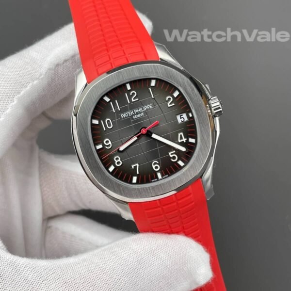 Patek Philippe Aquanaut 5167A grey dial red rubber strap 1:1 super clone